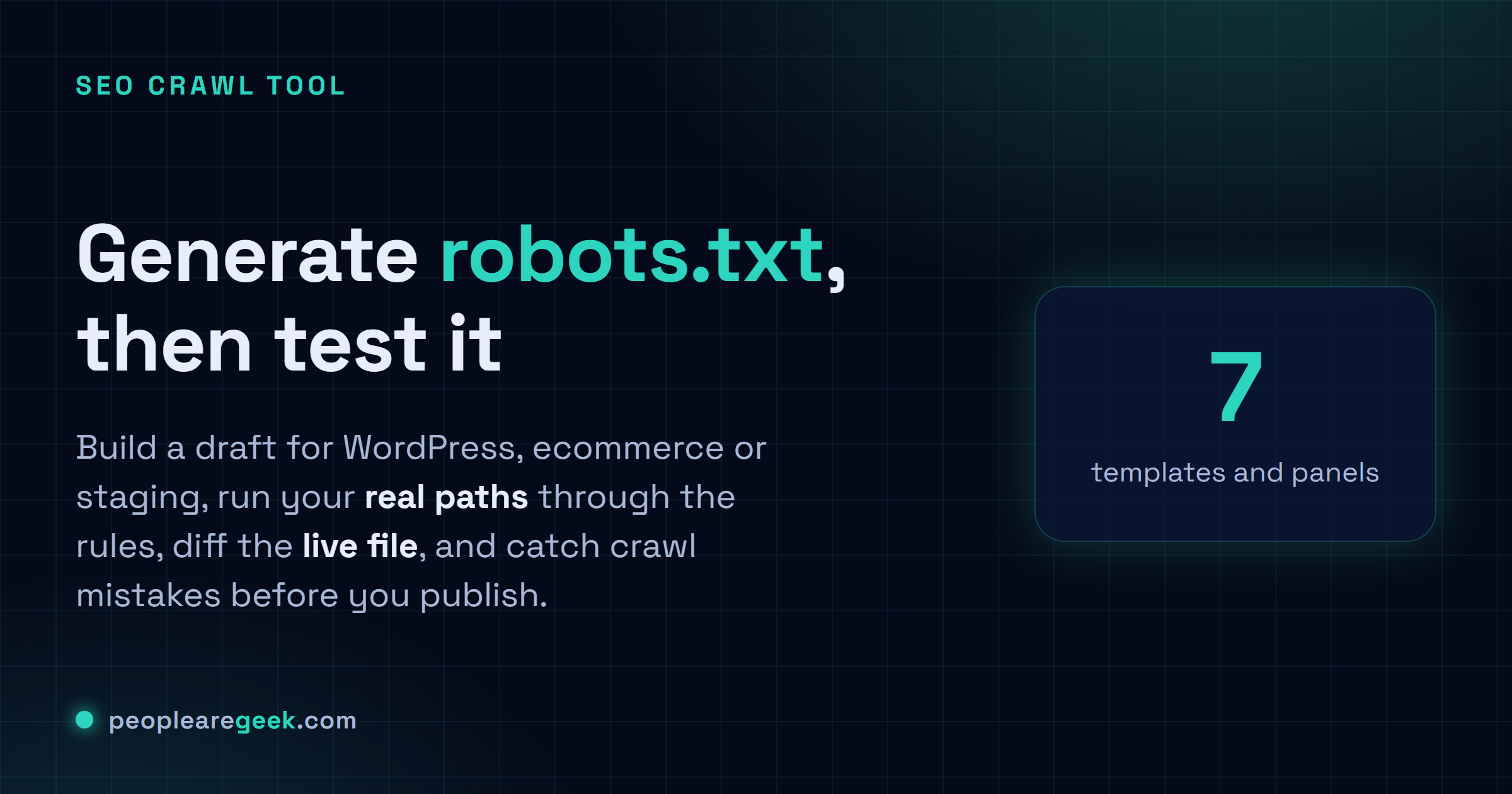 Robots.txt Generator: Generate a robots.txt draft, test your real paths, compare the live file, and review crawl warnings before you publish.