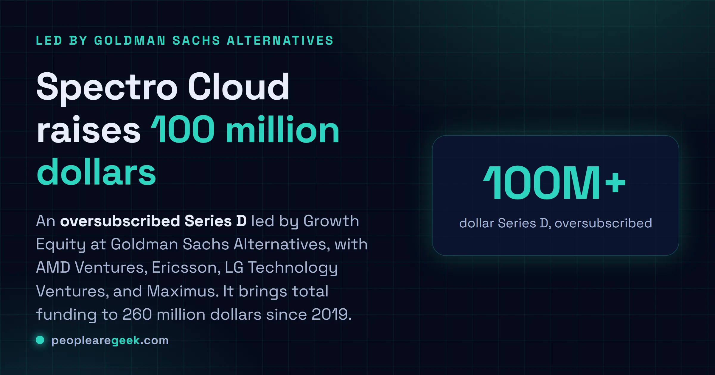 Answer card: Spectro Cloud raised more than 100 million dollars in a Series D led by Goldman Sachs Alternatives to help teams run production AI on Kubernetes across clouds.